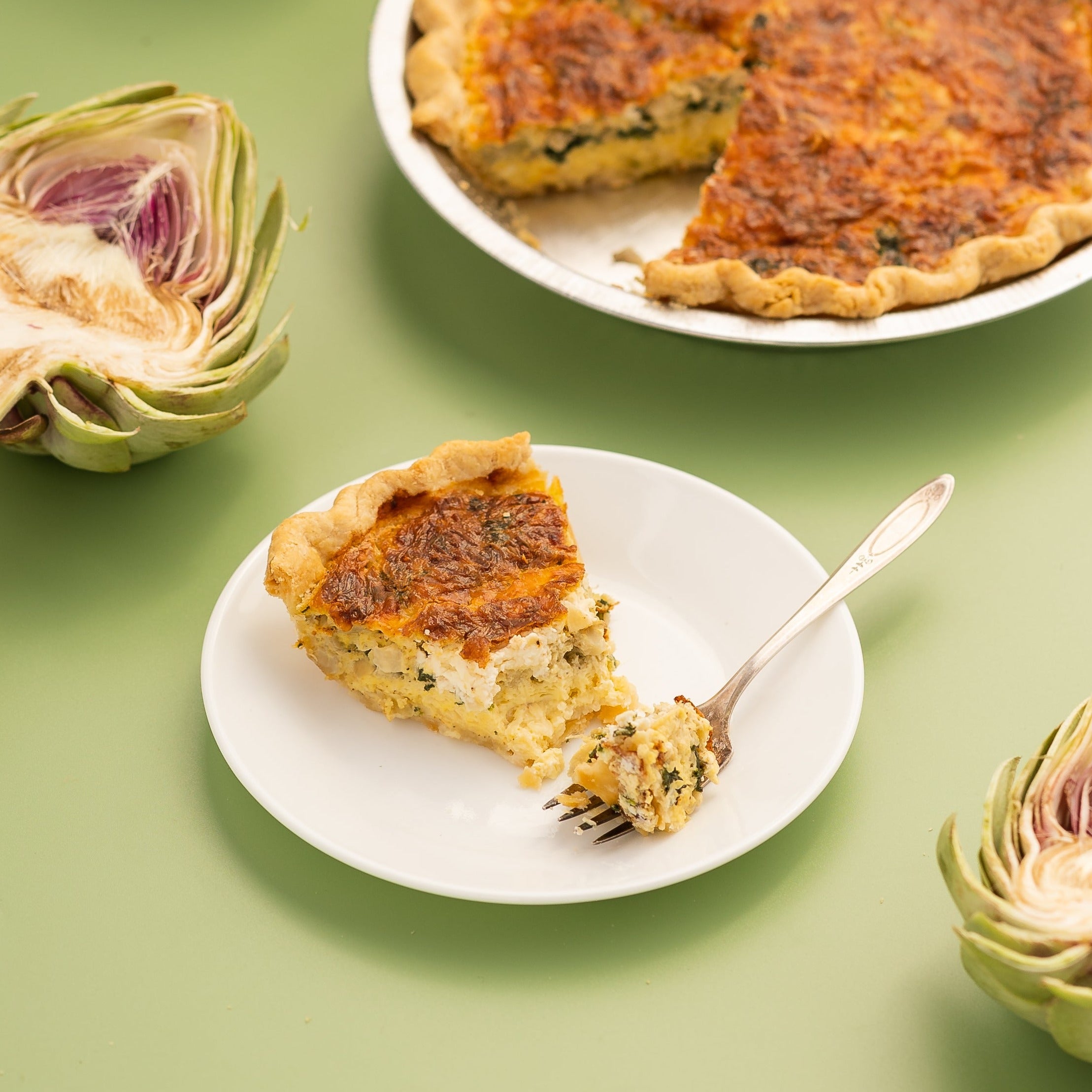 10" Spinach Artichoke Quiche